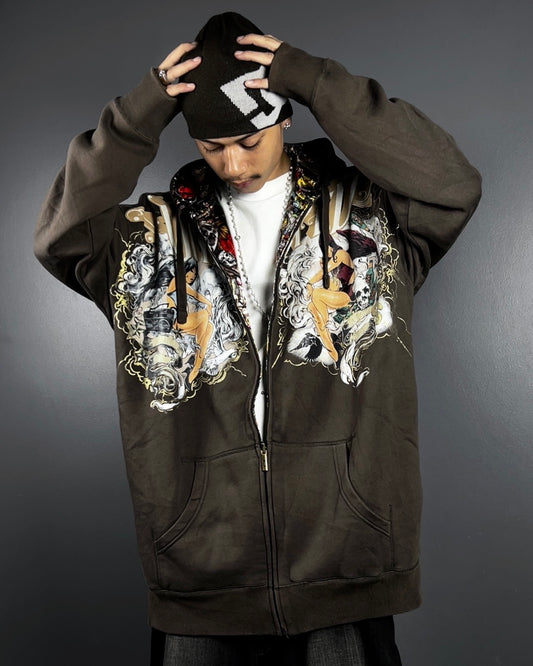 Rare Y2K ecko Hiphop Zipup Hoodie