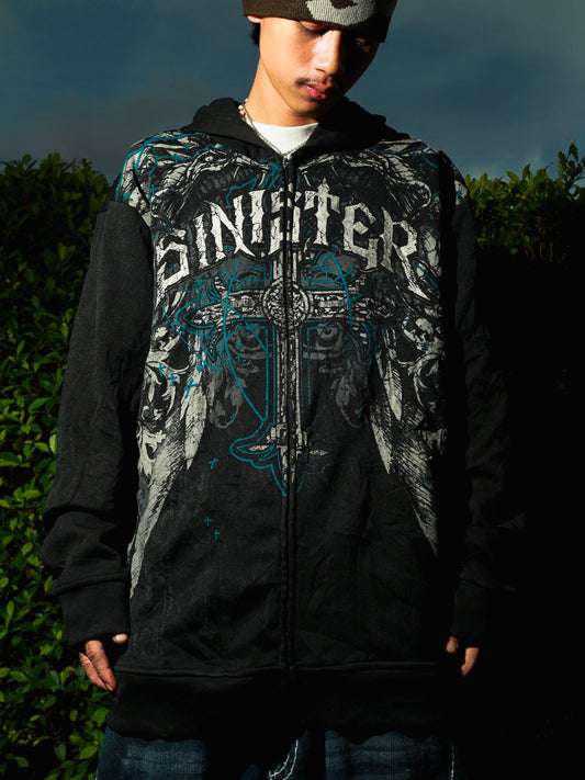 Y2K Sinister zip-up Hoodie
