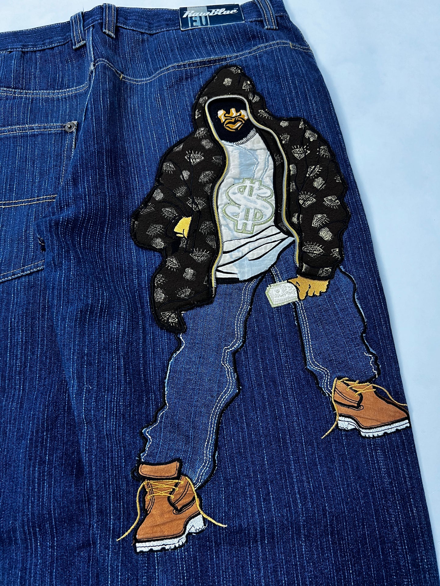Rare Raw Blue Hiphop jeans