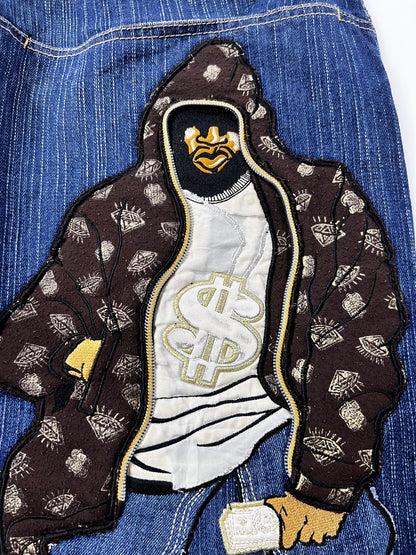 Rare Raw Blue Hiphop jeans